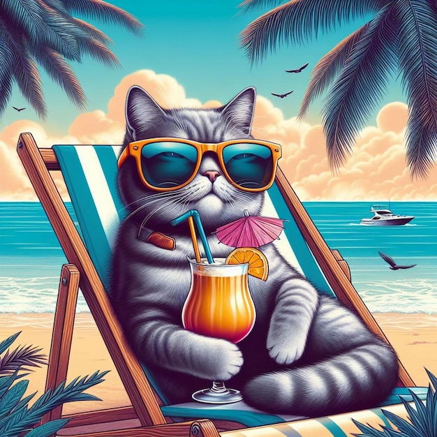 Un gato con gafas de sol