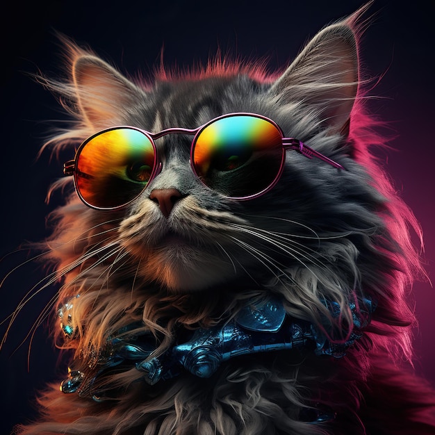 Un gato con gafas de sol