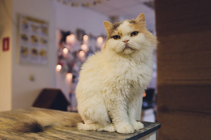 Foto gato gatinho fofo do animal de estimação em casa deitado na cadeira com engraçado olhando foto de perto.