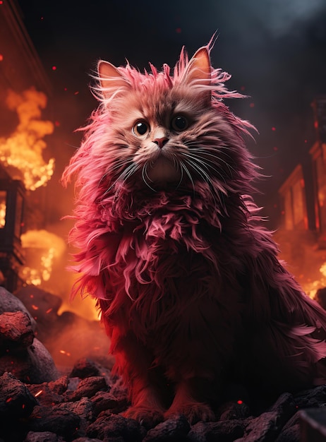 gato gato piel rosa animal