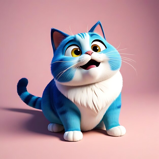 El gato gordo de Chibi en 3D