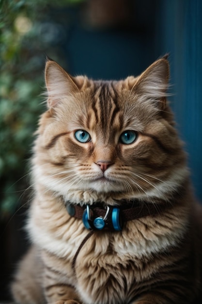 Gato gordo e fofo castanho escuro