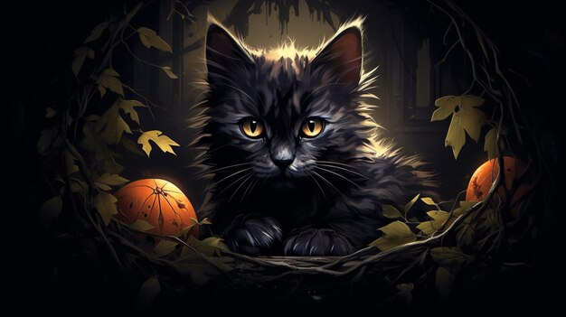 El gato de Halloween.