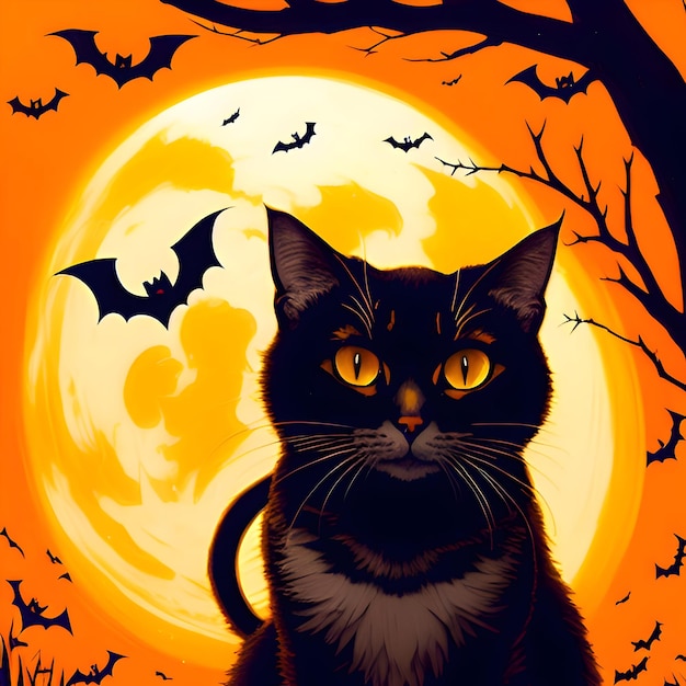 gato de halloween