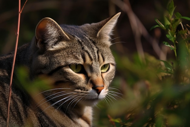 un gato en la hierba