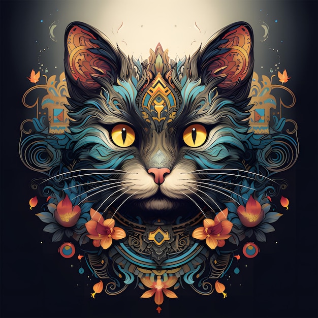 gato ilustración diseño animal