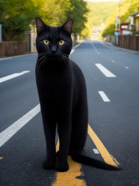 Gato japonés al aire libre