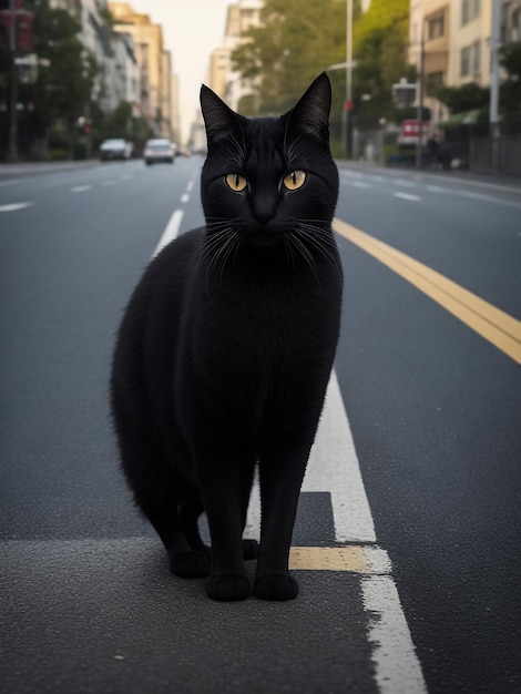 Gato japonês ao ar livre