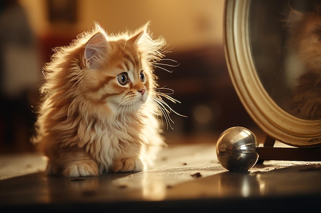 gato jugando con pelotas