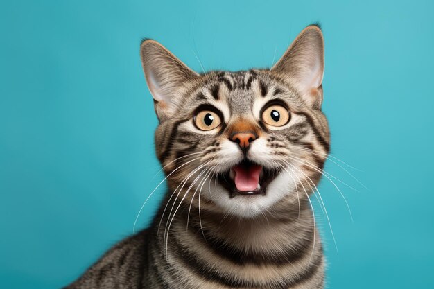 Gato lindo mirando con curiosidad sobre el fondo Gato mostrando una plantilla de cartel Bandera sobre mascotas