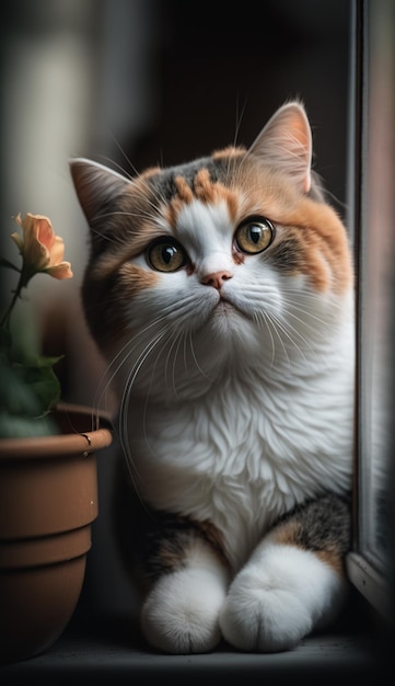 Un gato mirando por la ventana