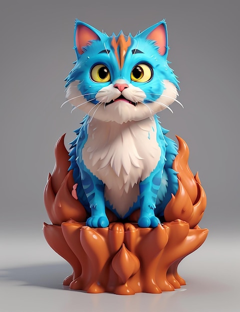 Gato misterioso 3D Splash Art