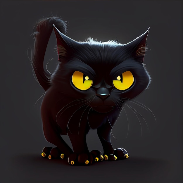 Gato Negerkarikatur, 3d, Animation, Katze