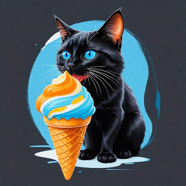 un gato negro con ojos azules y un gato negro de ojos azules
