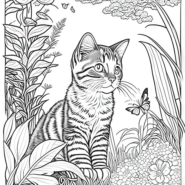 Gato para colorir