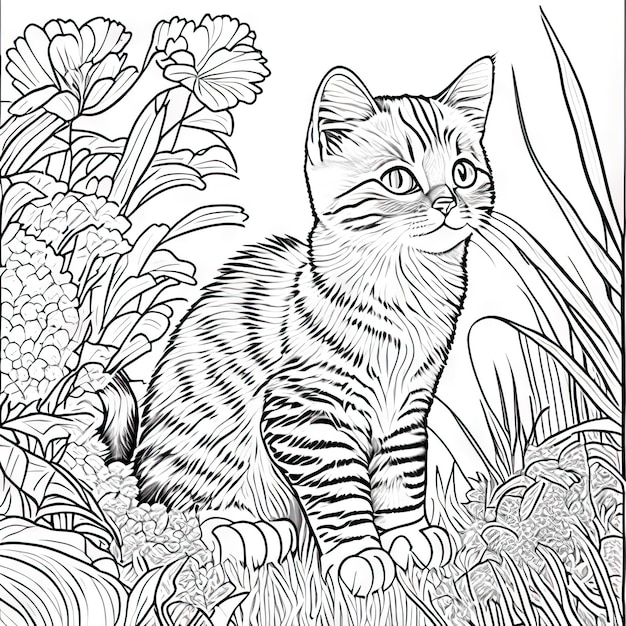 Gato para colorir