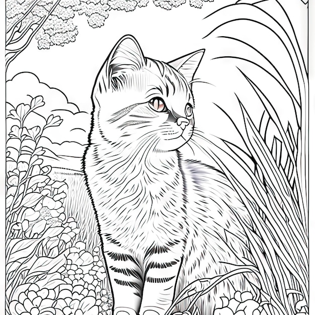 Gato para colorir