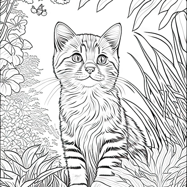 Gato para colorir