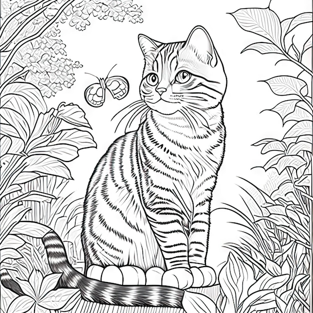 Gato para colorir