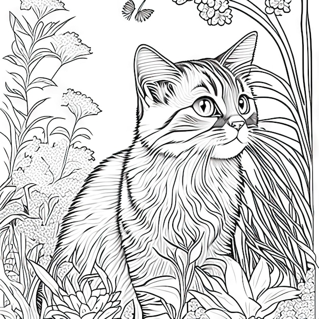 Gato para colorir