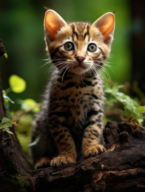 Gato pequeño manchado