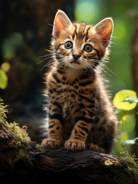 Gato pequeño manchado