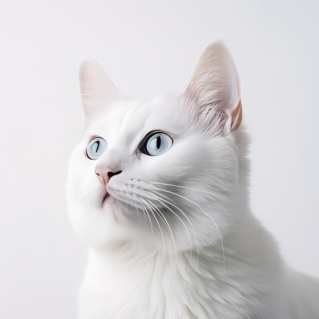 gato persa branco em branco