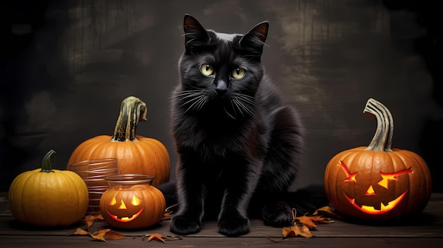 Gato preto Halloween