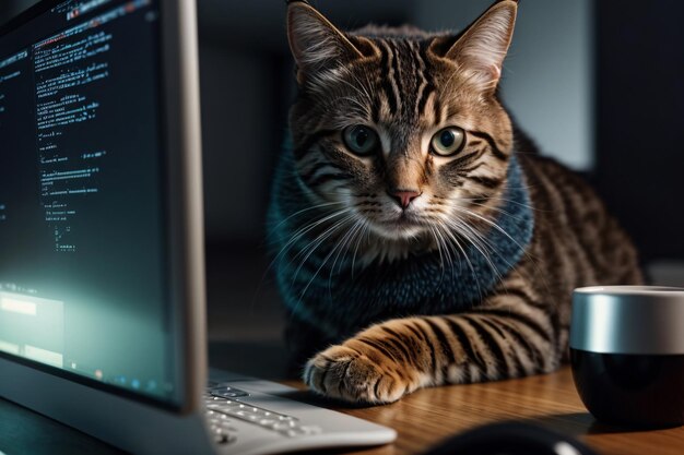 Foto el gato del programador