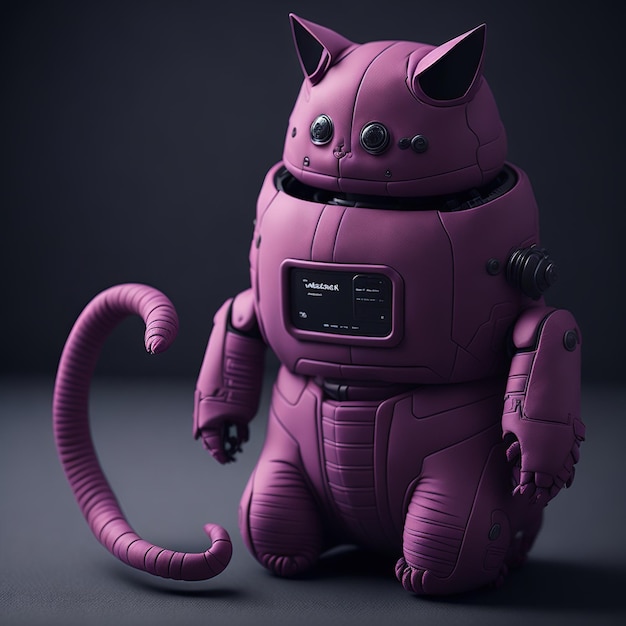 gato robot de aspecto suave y acolchado