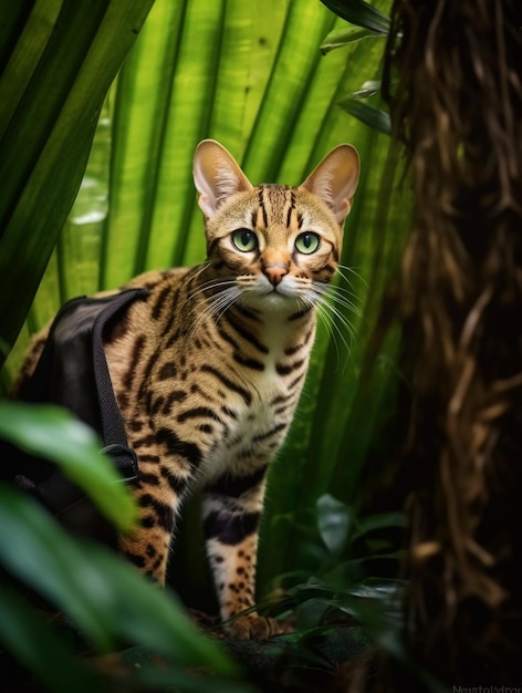 El gato salvaje es lindo.