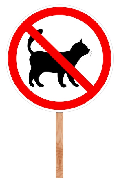 Gato de señal de tráfico prohibitivo