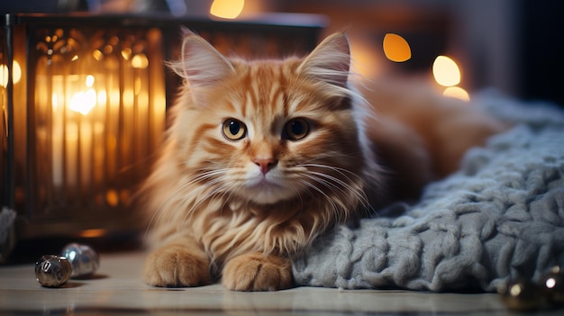 gato sentado en el sillón