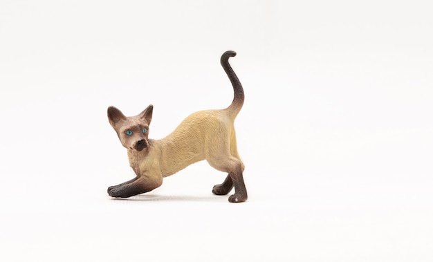 Gato siamês de brinquedo realista