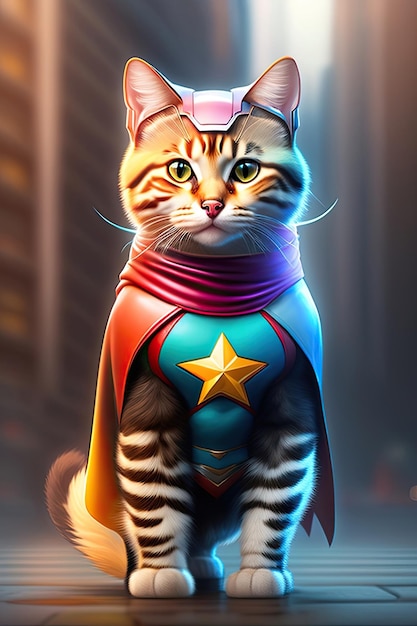 El gato superhéroe