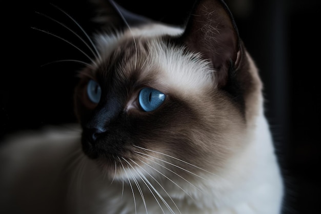 el gato tiene ojos azules