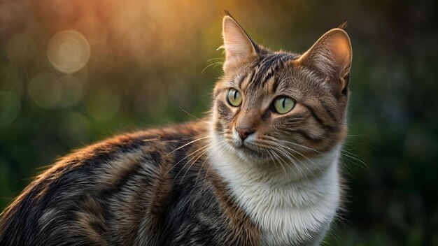 Foto gato tomando el sol mirando a la cámara