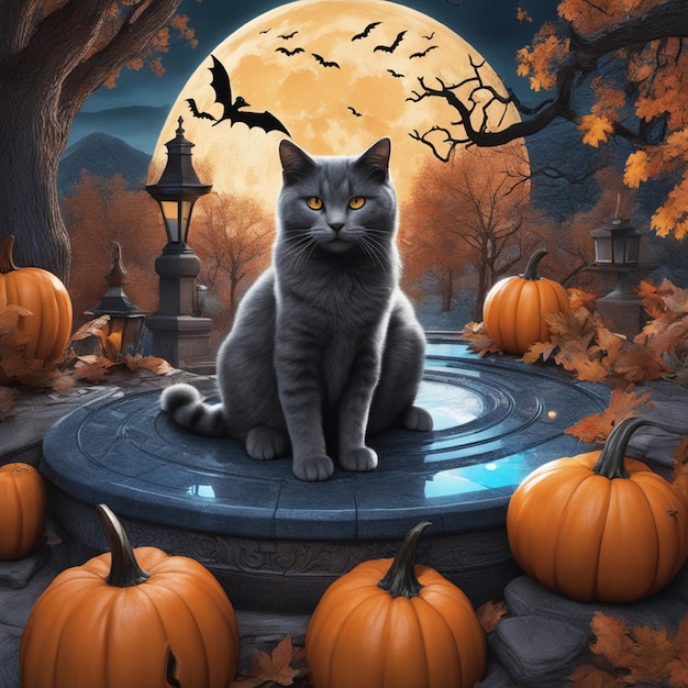 Los gatos de Halloween