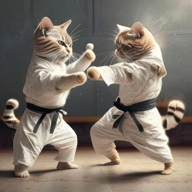 Los gatos de karate