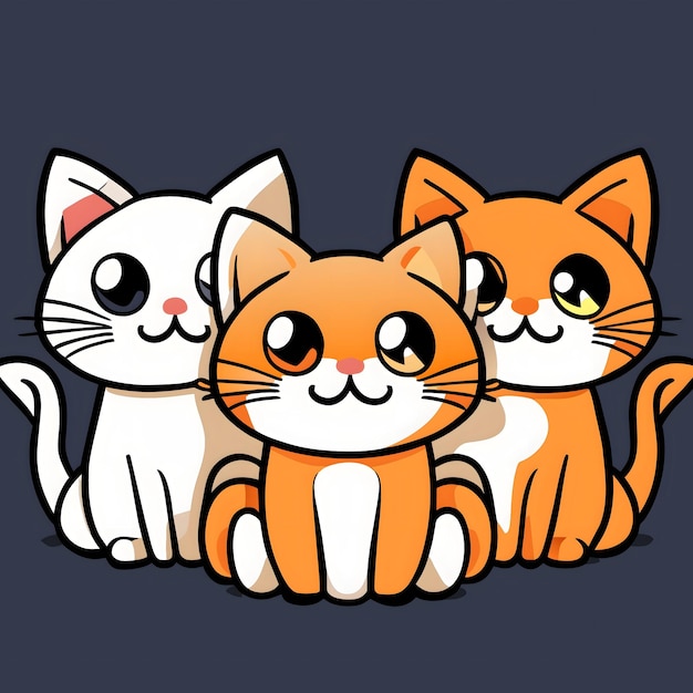 Gatos lindos ilustración