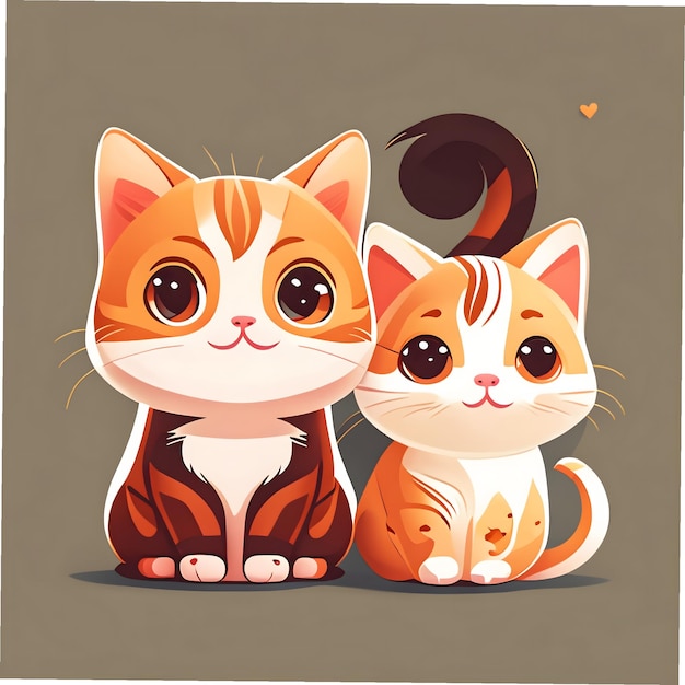 Gatos lindos ilustración