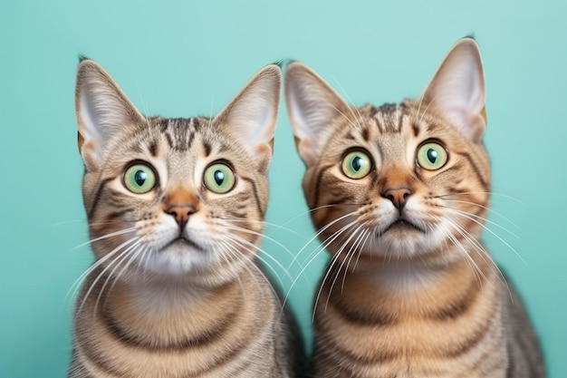 Gatos lindos sorprendidos generan Ai