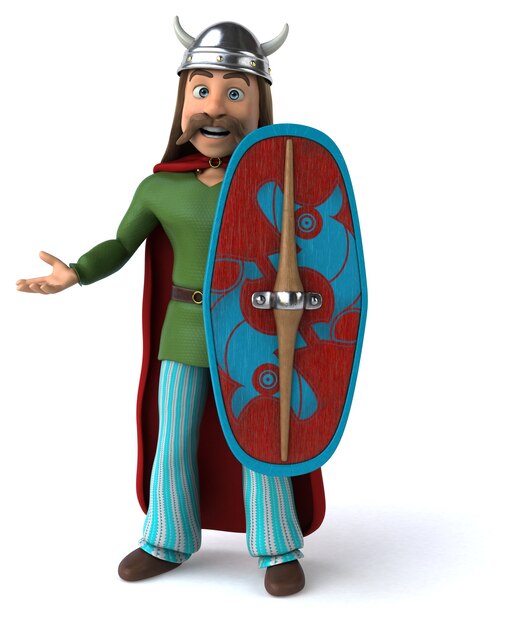 Gaul warrior ilustração 3D