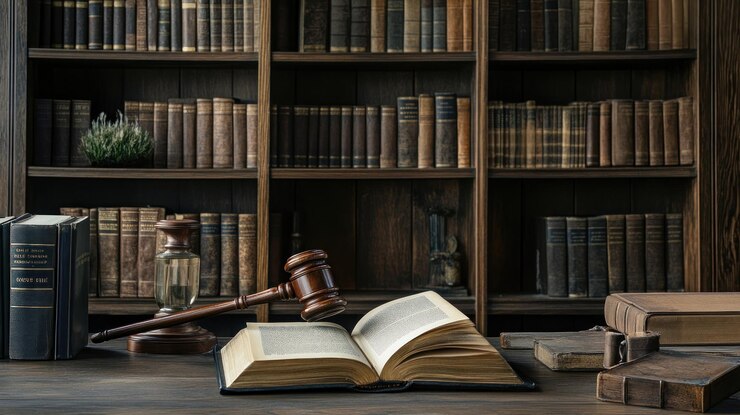 Foto gavel rechtsbücher bibliothek rechtssymbol