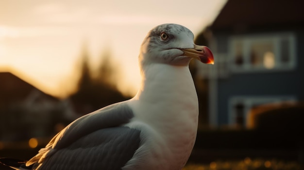 Gaviota de la hora dorada Una fotografía de National Geographic en Agfa Vista