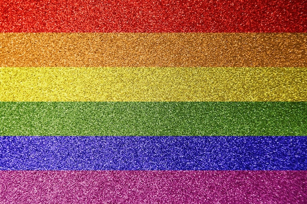 Foto gay pride lgbtq glitter rainbow flag banner