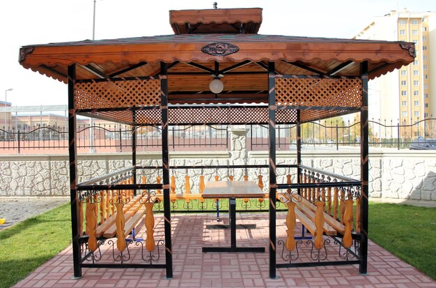 Gazebo no quintal da casa