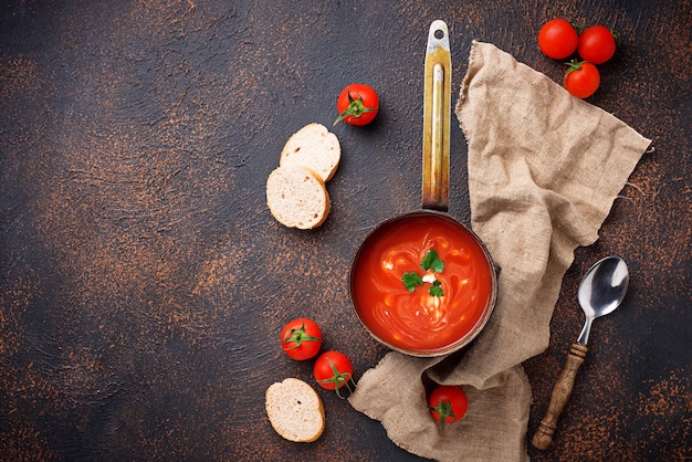 Gazpacho De Sopa De Tomate En Stewpan