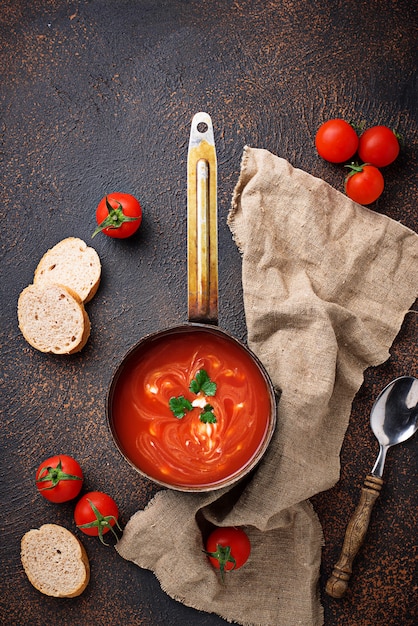 Gazpacho De Sopa De Tomate En Stewpan