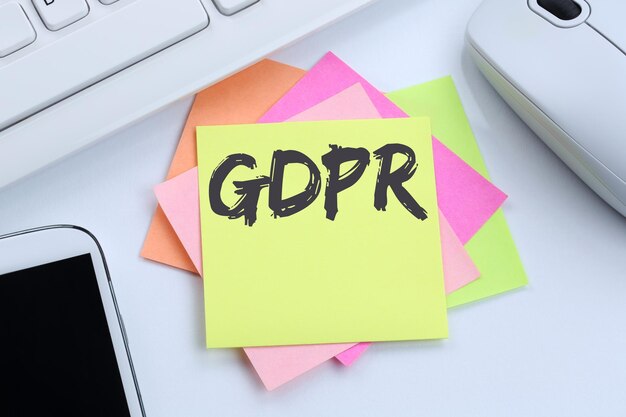 GDPR Reglamento general de protección de datos UE Sitios web de la Unión Europea escritorio de oficina de internet